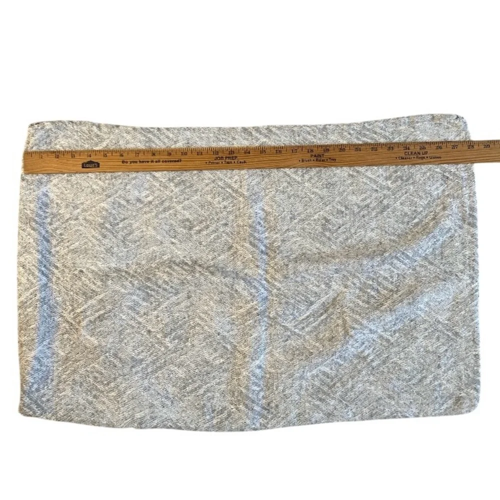 Restoration Hardware Herringbone Jacquard Linen Standard LOUNGER Sham Mist $269